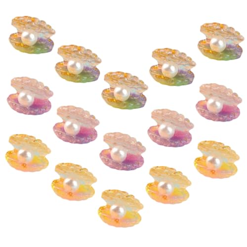 BCOATH 18 Stück Mini-Muschel-Charms Mit Kunstperlen, Kunstharz-Muschel, Leuchtet Im Dunkeln, Muschel-Figuren, Aquarium-Dekoration BCOATH 18 Stück Mini-Muschel-Charms Mit Kunstperlen, Kunstharz-Muschel, Leuchtet Im Dunkeln, Muschel-Figuren, Aquarium-Dekoration von BCOATH