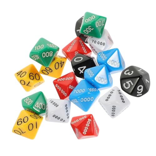 BCOATH 18 Stück Teiliges Kunststoff Würfel Leichte Handliche Spielwürfel für Party Zuhause Bar Bunte Zahlenwürfel für Brettspiele und Sammelspaß BCOATH 18 Stück Teiliges Kunststoff Würfel Leichte Handliche Spielwürfel für Party Zuhause Bar Bunte Zahlenwürfel für Brettspiele und Sammelspaß von BCOATH