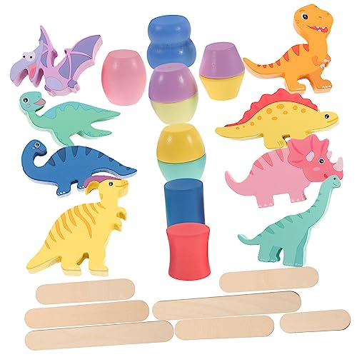 BCOATH 1Satz Dinosaurier Stapelspielzeug aus Holz für Fördert Geduld und Kreativität Sicheres Material mit Glatter Oberfläche für Kleinkinder Ab Jahr Cartoon Dino Design BCOATH 1Satz Dinosaurier Stapelspielzeug aus Holz für Fördert Geduld und Kreativität Sicheres Material mit Glatter Oberfläche für Kleinkinder Ab Jahr Cartoon Dino Design von BCOATH
