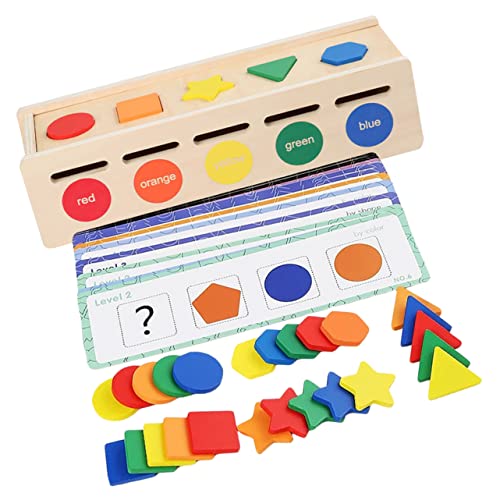 BCOATH 1Satz Farbkognitionsspielzeug Aus Holz Montessori Formen Und Farben Sortierspielzeug Für Interaktives Lernspielzeug Für Frühe Entwicklung Kleinkinder von BCOATH