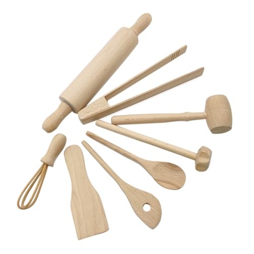 BCOATH 1Satz Holz Küchenutensilien Spielset für Teiliges Küchengeschirr aus Buchenholz für Rollenspiele und Kreative Fantasiespiele Fördert Hand Auge Koordination und Sicheres BCOATH 1Satz Holz Küchenutensilien Spielset für Teiliges Küchengeschirr aus Buchenholz für Rollenspiele und Kreative Fantasiespiele Fördert Hand Auge Koordination und Sicheres von BCOATH
