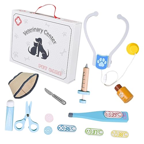 BCOATH 1Satz Holzspielzeug für Imitations Veterinärwerkzeuge für Kreatives Rollenspiel Pädagogisches für Jungen und Mädchen für Tierärztliche Fantasiewelten von BCOATH