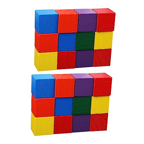 BCOATH 1Satz Kinderpädagogischen Bausteinen Teile Holzspielzeug Kleine Würfelblöcke für Kreative Mathematische Modelle Lernspielzeug für Ab Jahren von BCOATH