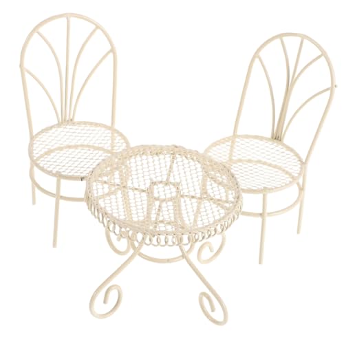 BCOATH 1Satz Stuhl Set für Puppenhaus Möbel für DIY Garten Vielseitig Einsetzbar Charmante Fotografie Requisiten für Kreative Szenen von BCOATH