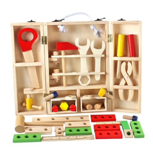 BCOATH 1Satz Werkzeugkasten Spielzeugset mit Hammer Schraubendreher und Zubehör Lernspielzeug für Jungen und Fördert Kreativität und Handwerkliche von BCOATH