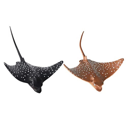 BCOATH 2 STK Mantarochen-Ornament Realistisches Tiermodell Meerestierfiguren Figuren Aus Dem Meer Tierisches Spielset Meerestiermodell Tierisches Kognitives Spielzeug Plastik von BCOATH