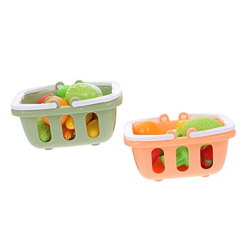BCOATH 2 Sätze Mini Handliche Plastik Gemüse Obst Körbe für Simulierte Mini Einkaufskörbe für Rollenspiele Teiliges mit Grünem und Orangefarbenem Korb BCOATH 2 Sätze Mini Handliche Plastik Gemüse Obst Körbe für Simulierte Mini Einkaufskörbe für Rollenspiele Teiliges mit Grünem und Orangefarbenem Korb von BCOATH