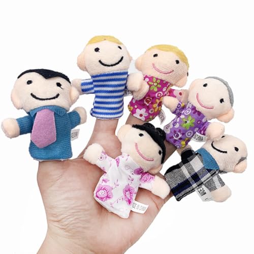 BCOATH 2 Sätze Teiliges Familien Fingerpuppen aus Handliche Mini Handpuppen für Pädagogisches Motorikspielzeug für Kindergarten und Frühkindliche Entwicklung von BCOATH