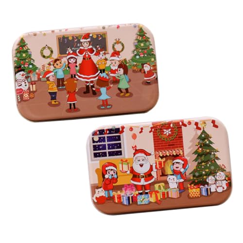 BCOATH 2 Sätze Weihnachts-holzpuzzle DIY Lernspielzeug Intelligenzspielzeug Handwerk Weihnachten Pädagogisch von BCOATH