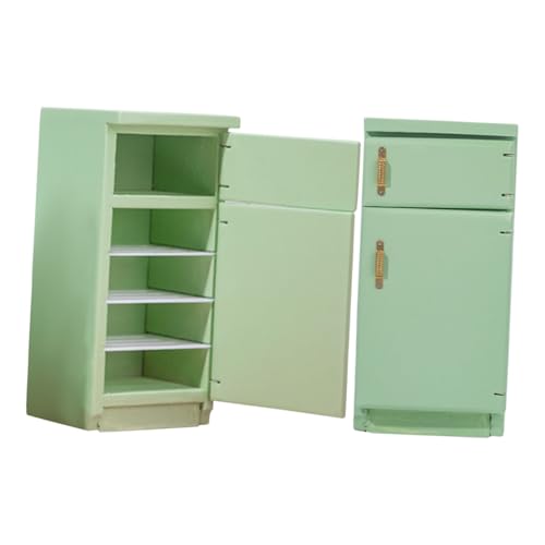 BCOATH 2 Stück Maßstab Realistische Küchenmöbel aus Tragbarer Detailreicher Mini-kühlschrank für Kreative Raumdekoration von BCOATH