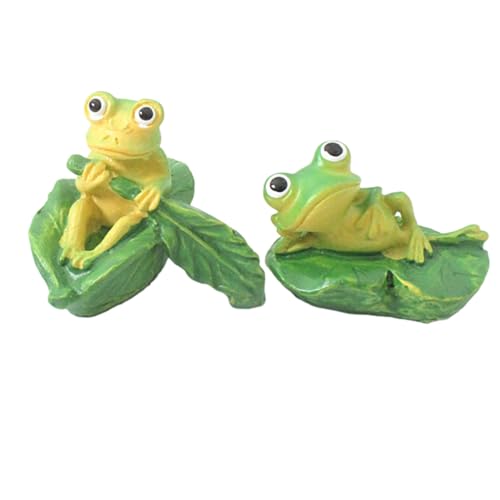 BCOATH 2 Stück Mini Frosch Deko Figuren aus Robustem Harz Realistische Kleine Froschskulpturen für Schreibtisch und Zuhause Detailreiche Mikro Landschaftsdekoration Teiliges für Büro und BCOATH 2 Stück Mini Frosch Deko Figuren aus Robustem Harz Realistische Kleine Froschskulpturen für Schreibtisch und Zuhause Detailreiche Mikro Landschaftsdekoration Teiliges für Büro und von BCOATH