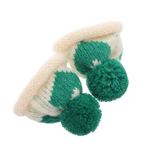 BCOATH 2 Stück Mini-strickmützen, Handgefertigte Mini-strickmützen, Weinflaschen-Topper, Kleine Strickmützen Für Weihnachtsornamente, Strickprojekte von BCOATH