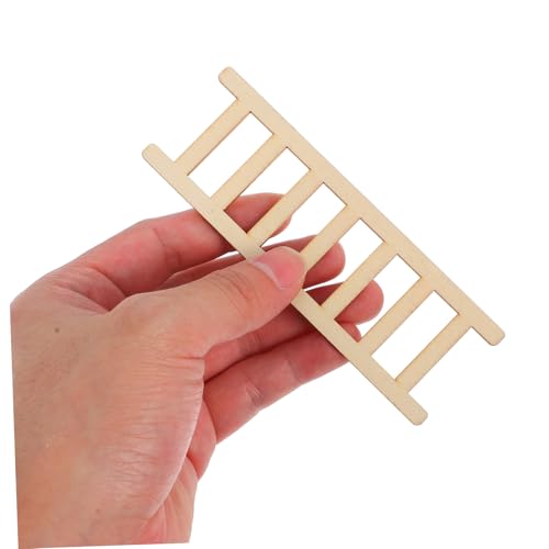 BCOATH 2 Stück Miniatur Holzleiter Glatte Oberfläche Robustes Design Leicht und Platzsparend als Puppenhaus Dekoration Bastelzubehör und Mikro Landschafts deko für Sammler BCOATH 2 Stück Miniatur Holzleiter Glatte Oberfläche Robustes Design Leicht und Platzsparend als Puppenhaus Dekoration Bastelzubehör und Mikro Landschafts deko für Sammler von BCOATH