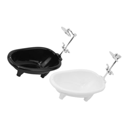 BCOATH 2 Stück Miniatur Puppenhaus Badewanne Teiliges Set Realistische Mini Badewanne in Weiß und Schwarz Detailgetreues Badezimmer Zubehör für Puppenhaus Kompakt und Spielerisch Fördert BCOATH 2 Stück Miniatur Puppenhaus Badewanne Teiliges Set Realistische Mini Badewanne in Weiß und Schwarz Detailgetreues Badezimmer Zubehör für Puppenhaus Kompakt und Spielerisch Fördert von BCOATH