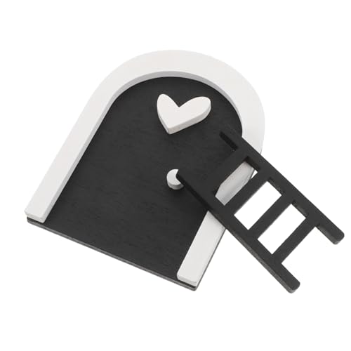 BCOATH 2 Stück Miniature Holztür Set für Garten Dekoration Charmante Tür für Puppenhaus und Sandtisch Detailreiche Holzverzierung für Miniaturmöbel und Outdoor Deko von BCOATH