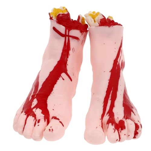 BCOATH 2 Stück Realistische Halloween Deko Künstliche Füße Gruselige Party Requisiten für Innen und Außen Leicht Effektvoll für Halloween Haunted House und Maskerade BCOATH 2 Stück Realistische Halloween Deko Künstliche Füße Gruselige Party Requisiten für Innen und Außen Leicht Effektvoll für Halloween Haunted House und Maskerade von BCOATH