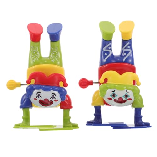 BCOATH 2 Stück Teiliges Aufziehspielzeug Clownfigur für Ab Jahren Lustiges Akrobatikspielzeug aus Widerstandsfähigem Material Handlich und Sicher Geschenk und Sammlerstück von BCOATH