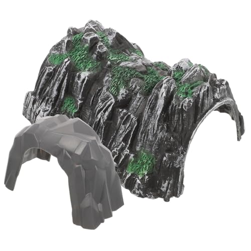 BCOATH 2 Stück Teiliges Kunststoff Höhlentunnel Modell Realistische Miniatur Zugbahn Dekoration Spielhöhle Indoor Geeignet Detailreich für DIY Eisenbahn Szenerie von BCOATH