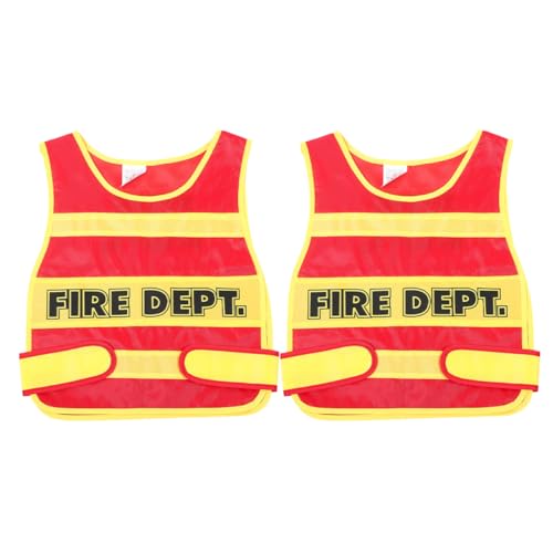 BCOATH Feuerwehrweste Für Kleinkinder Feuerwehrkostüm Für Jungen Und Mädchen Rückenfreier Feuerwehranzug Für Kinder Cosplay-kostüme BCOATH Feuerwehrweste Für Kleinkinder Feuerwehrkostüm Für Jungen Und Mädchen Rückenfreier Feuerwehranzug Für Kinder Cosplay-kostüme von BCOATH