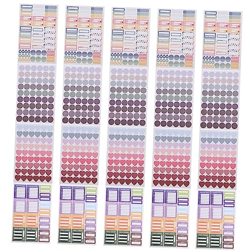 BCOATH 20 Blatt Dot Herzform Planer Aufkleber Codierung Etiketten Für Scrapbook Decor von BCOATH