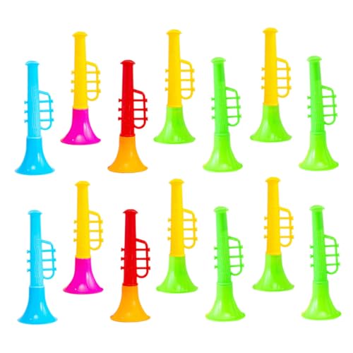 BCOATH 20 Stück Teiliges Mini Kunststoff Trompetenspielzeug Buntes Blasinstrument für Lernspielzeug zur Musikalischer Fähigkeiten Geburtstagsgeschenk Zufällige Farbe Zufällige Farbe von BCOATH