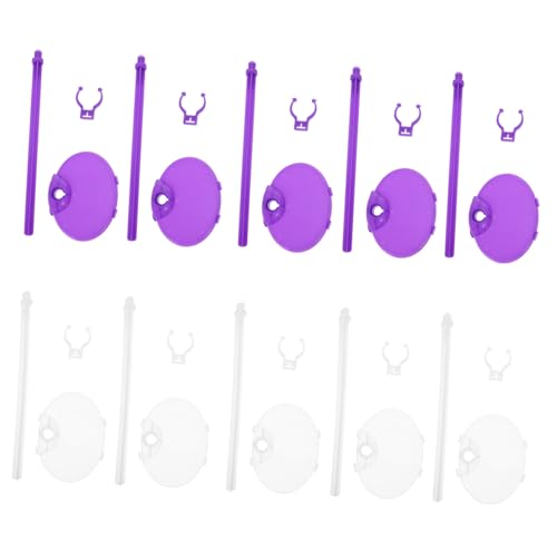 BCOATH 20 Stück Teiliges Puppenständer Doll Display Ständer aus Transparentem und Violettem Kunststoff Stabile Halter für Puppen Figuren und Modelle für Sammler BCOATH 20 Stück Teiliges Puppenständer Doll Display Ständer aus Transparentem und Violettem Kunststoff Stabile Halter für Puppen Figuren und Modelle für Sammler von BCOATH