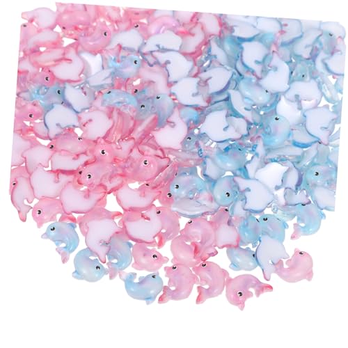 BCOATH 200 Stück Miniatur Meeresdekoration Delfine Deko Kreaturen Dekoration Unterwasser Miniatur Dekoration Mini Meerestier Ornamente Winzige Delfine Kunstharz von BCOATH
