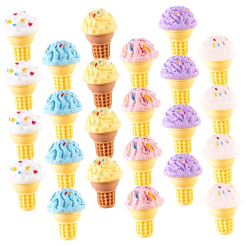 BCOATH 24Stücke Teiliges Mini Eiscreme Spielzeugset Dekorative Eiscreme Modelle aus Sicherem Harz für Kreative Mikrolandschaften und Mini Dekorationen für DIY Projekte BCOATH 24Stücke Teiliges Mini Eiscreme Spielzeugset Dekorative Eiscreme Modelle aus Sicherem Harz für Kreative Mikrolandschaften und Mini Dekorationen für DIY Projekte von BCOATH