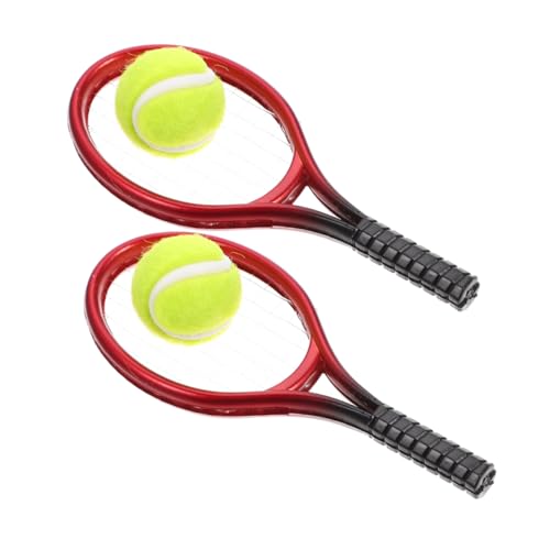 BCOATH 2Sätze Tennis und Ball Set für Puppenhäuser Teiliges Set aus Hochwertigem für Kreative Rollenspiele und Sportdekoration Miniaturwelten BCOATH 2Sätze Tennis und Ball Set für Puppenhäuser Teiliges Set aus Hochwertigem für Kreative Rollenspiele und Sportdekoration Miniaturwelten von BCOATH