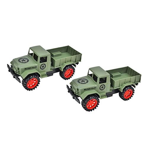 BCOATH 2stücke Lastwagen Spielzeug Für Junge Mädchen Inertia Truck Modell Für Jungen Leicht Und Sicher Für Kreatives Spielen Grünes Design von BCOATH