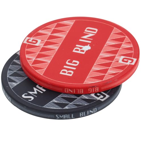 BCOATH 2Stücke Keramik Poker Dealer Button Chips Rund für Big Small Blind Pokerspiel Zubehör für Poker Enthusiasten und Partys mit Rutschfester Oberfläche BCOATH 2Stücke Keramik Poker Dealer Button Chips Rund für Big Small Blind Pokerspiel Zubehör für Poker Enthusiasten und Partys mit Rutschfester Oberfläche von BCOATH