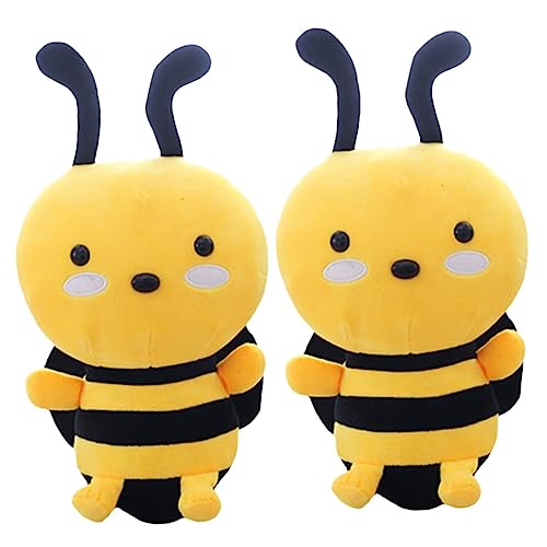 BCOATH 2Stücke Plüsch Bienen Kissen Süße Gefüllte Bienentiere Dekoration für Kuscheltier für Kinderzimmer von BCOATH