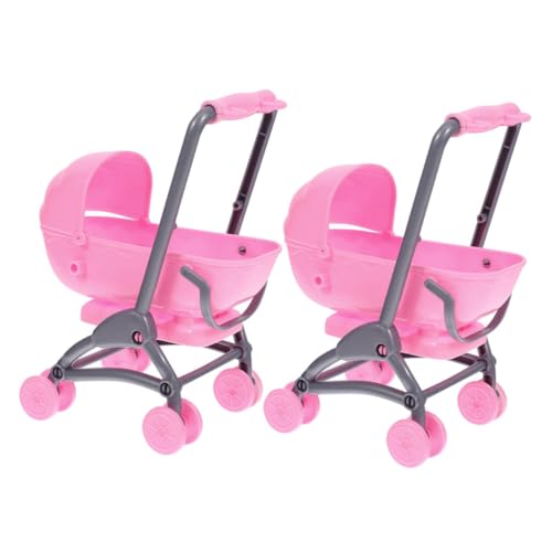 BCOATH 2Stücke Puppenwagen aus Kleiner Kinderwagen für Babypuppen für Rollenspiele und Puppenhaus Dekoration Langlebig und Leicht BCOATH 2Stücke Puppenwagen aus Kleiner Kinderwagen für Babypuppen für Rollenspiele und Puppenhaus Dekoration Langlebig und Leicht von BCOATH