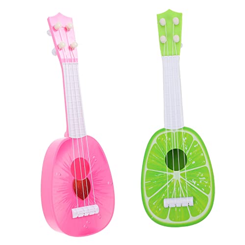 BCOATH 2Stücke Ukulele Mini Gitarre für Anfänger Musikinstrumente für Vorschulkinder Lebensechte Simulation für Musikliebhaber für Geburtstagsfeiern von BCOATH