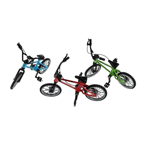 BCOATH 3 Sätze Miniatur Finger Bike Simulation Modellspielzeug für Fingerspitzenbewegung Fingerfertigkeit Training in Rot Blau Grün von BCOATH