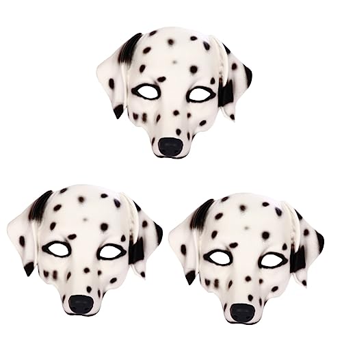 BCOATH 3 Stück Unisex Dalmatiner Maske Erwachsene Hund Rolle Spielen Cosplay Maske Für Halloween von BCOATH