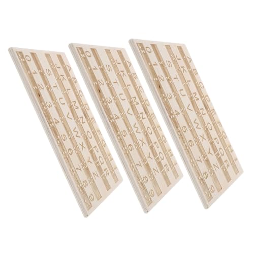 BCOATH 3 Stück Braille-Alphabet Und Zahlentafel, Blindes Lehrmittel, Braille-tafel, Taktiles Alphabet, Braille-tafel Für Anfänger, Holz-Braille-lernwerkzeug BCOATH 3 Stück Braille-Alphabet Und Zahlentafel, Blindes Lehrmittel, Braille-tafel, Taktiles Alphabet, Braille-tafel Für Anfänger, Holz-Braille-lernwerkzeug von BCOATH