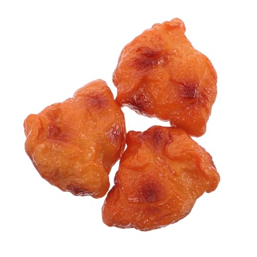 BCOATH 3 Stück Gefälschte Chicken Nuggets Spielzeug Simulation Lebensmittelbein Requisite Realistisches Gebratenes Hähnchenmodell Für Themenpartys Restaurantdekor Küche von BCOATH