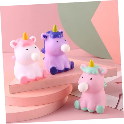 BCOATH 3 Stück Teiliges Einhorn Squeeze Elastischem TPR Stressabbauendes Dehnbares Fidget als Party dekompression und Geschenk Buntes Druckspielzeug für Erwachsene von BCOATH