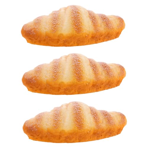 BCOATH 3 Stück Teiliges Realistisch Gestalteter Fake Croissants aus Langlebigem Material Naturgetreue Textur und Farbe Leicht und Flexibel für Küchen und Fensterdekoration Sowie BCOATH 3 Stück Teiliges Realistisch Gestalteter Fake Croissants aus Langlebigem Material Naturgetreue Textur und Farbe Leicht und Flexibel für Küchen und Fensterdekoration Sowie von BCOATH