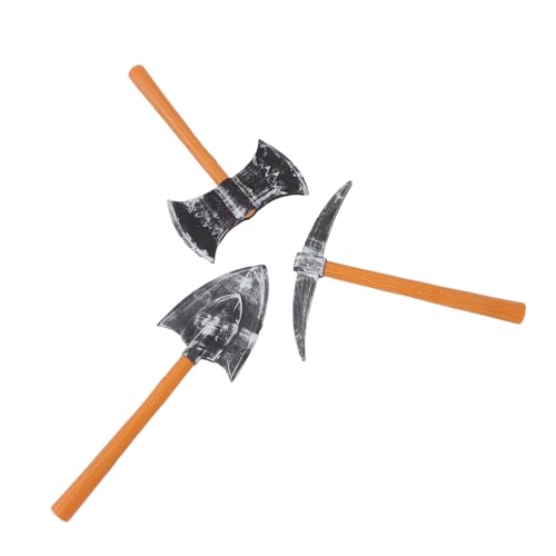 BCOATH 3 Stück Teiliges Zwerg Kostüm aus Leichtem Kunststoff Realistische Doppelaxt Pickel und Schaufel als Bühnenrequisite und Geburtstags Partyzubehör für Cosplay und Halloween BCOATH 3 Stück Teiliges Zwerg Kostüm aus Leichtem Kunststoff Realistische Doppelaxt Pickel und Schaufel als Bühnenrequisite und Geburtstags Partyzubehör für Cosplay und Halloween von BCOATH