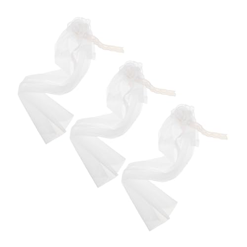 BCOATH 3 Stücke Teiliges Puppen-hochzeitskopfschmuck Zarter Spitzen-Schleier aus Gauze Passend für Verschiedene Puppenmodelle Leichtes Abnehmbares Braut-Accessoire für Kreative von BCOATH