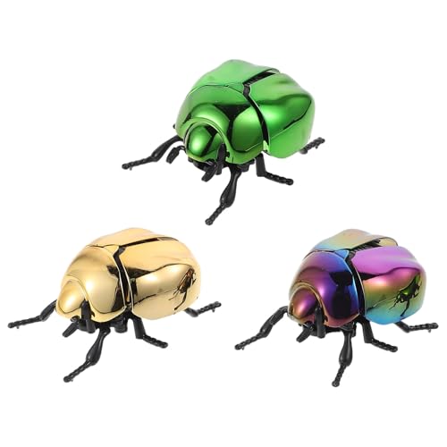 BCOATH 3-teiliges interaktives Käferspielzeug: Insektenmodell mit Aufziehmechanismus für Kinder, lebensechtes Käfermodellspielzeug, gefälschte realistische Figur für den Aprilscherz und Halloween von BCOATH