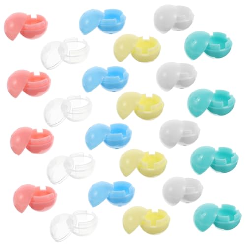 BCOATH 30 Stück Teiliges Mini Vending Machine Capsules Transparente Bunte Gumball Behälter Leere Runde Spielzeugkapseln für Claw Machine Nachfüllungen DIY Partygeschenke Vielseitige von BCOATH