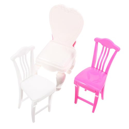 BCOATH 3pcs Simulierte Miniaturstuhl Spielzeugpuppe Mini House Stuhl Modellierdekoration Kunststoff Miniaturmöbel BCOATH 3pcs Simulierte Miniaturstuhl Spielzeugpuppe Mini House Stuhl Modellierdekoration Kunststoff Miniaturmöbel von BCOATH