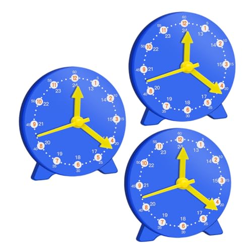 BCOATH Pädagogisches Uhrspielzeug 3 Stück Zeit Für Kinder Schulunterricht Uhr Abnehmbar Lustiges Lernwerkzeug BCOATH Pädagogisches Uhrspielzeug 3 Stück Zeit Für Kinder Schulunterricht Uhr Abnehmbar Lustiges Lernwerkzeug von BCOATH