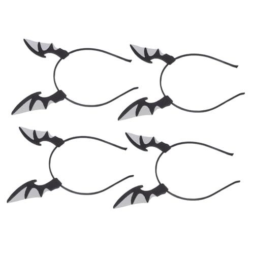 BCOATH 4 Stück Halloween Haarreif mit Schwarzen Netzflügeln Leichtes Bequemes Fledermaus-haarband für Frauen und Dekoratives Kostüm-accessoire für Party und Fest von BCOATH