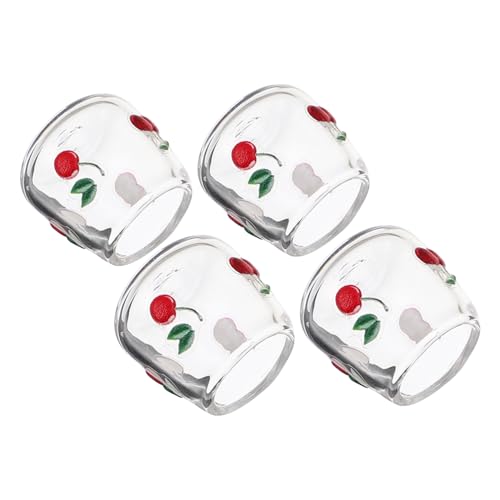 BCOATH 4 Stück Mini -simulationsbecher Mini-trinkbecher Miniatur -küchenzubehör Miniaturbecher Winzige Trinkgläser Puppenhaus-miniaturküche Winzige Tasse Transparent von BCOATH