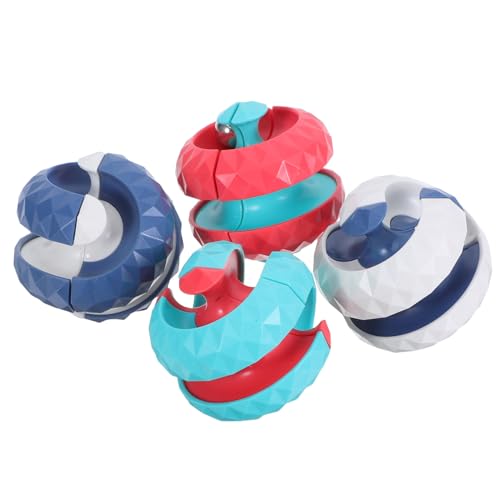 BCOATH 4 Stück Orbit-Kugel Drehbaren Perlen Kreatives Dekompressionsspiel Tragbares Puzzle für Erwachsene Beruhigendes Taktiles Erlebnis für Büro Reise und Zuhause von BCOATH