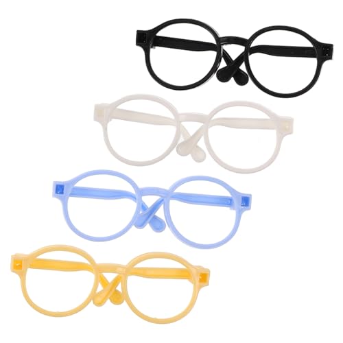 BCOATH 4 Stück Puppenbrillen Robuste Brillengestelle Für Puppen Langlebiges Puppenzubehör Mini Brillengestelle Für Puppen DIY Puppen Anzieh Requisiten von BCOATH